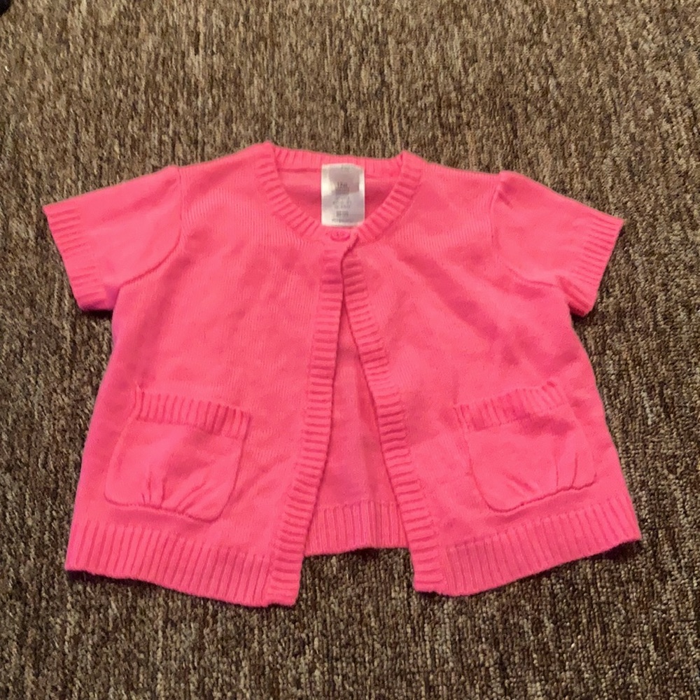 Girls Pink short sleeve sweater